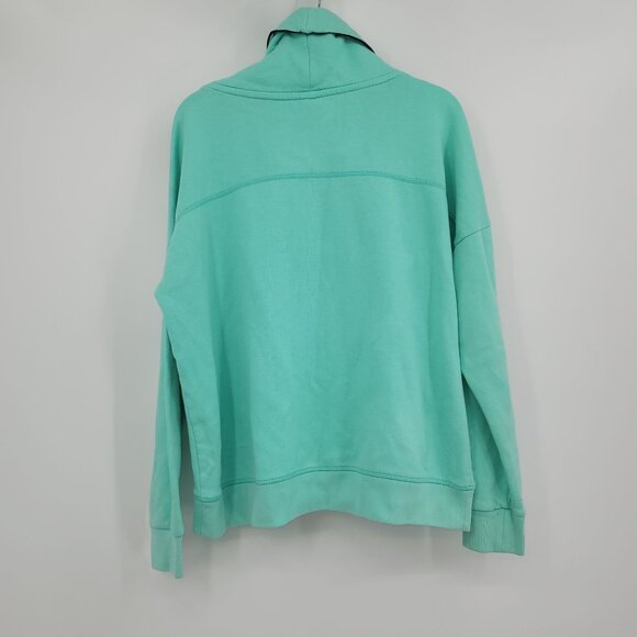 Pink Victoria's Secret Sea Blue Green Cowl Neck Pullover Sweatshirt Size Large - Picture 2 of 7
